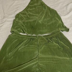 SHEIN Olive Ribbed Outfit